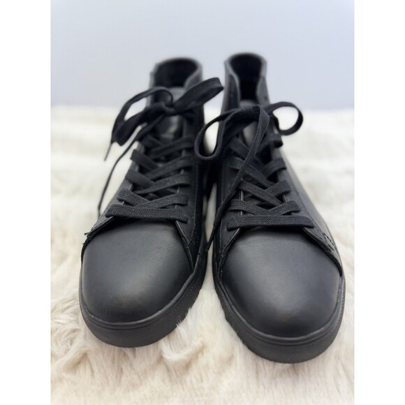 Clae Bradley Welt High Top Sneakers Mens 8 Black Leather Casual Minimalist Shoes main image 5